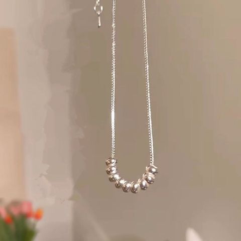 2022 New Small Bead Pendant Thin Stitching Chain Necklace