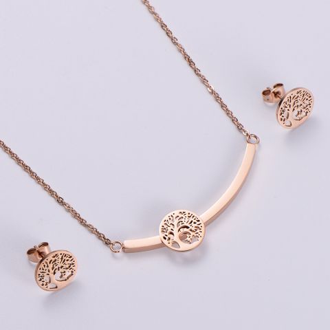 Stainless Steel 18K Gold Plated Rose Gold Plated Korean Style Plating Tree
