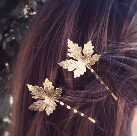 Simple Sweet Barrettes Maple Leaf Shaped Hairpin Hair Accessories