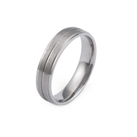 European And American Simple Jewelry Stainless Steel Matte Rings Creative Couple Rings