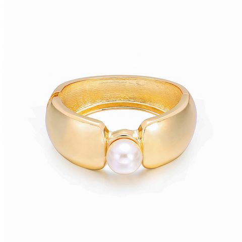 Gold And Silver Wide-sided Fashion Pearl Bracelet