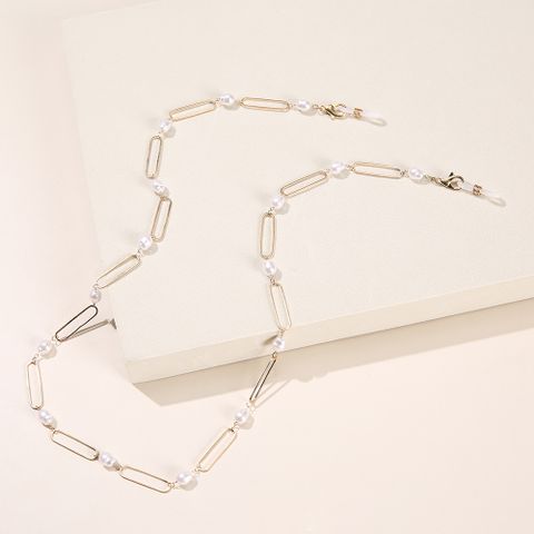 Foreign Trade Special-shaped Pearl Glasses Chain Diy Hanging Neck Anti-lost Pearl Star Glasses Mask Chain Extension Chain Metal Chain