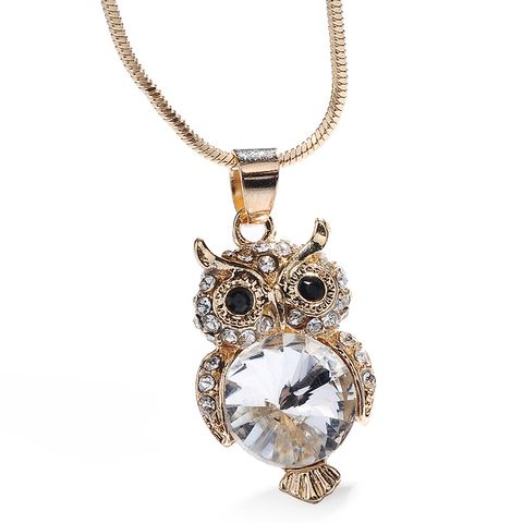 Fashion Owl Alloy Plating Rhinestones Women's Necklace