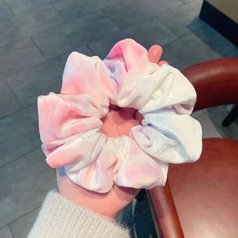 European And American Cross-border Fabric Hair Tie Hair Accessories Simple Contrast Color Hair Scrunchies