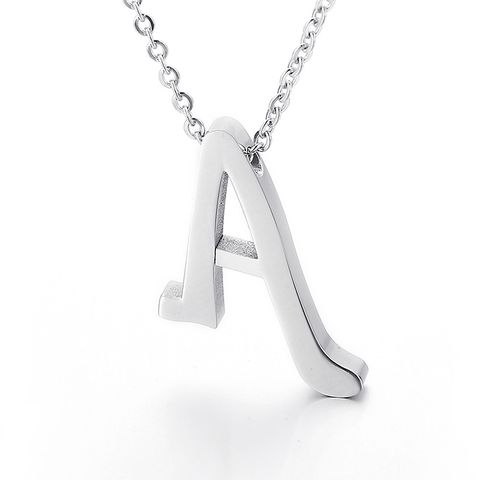 Titanium Steel 18K Gold Plated Fashion Letter Necklace