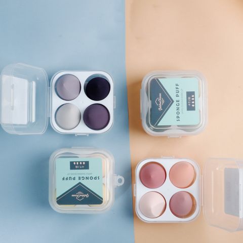 4 Pieces Of Makeup Egg Carton Powder Puff For Wet And Dry Dual-use Purposes