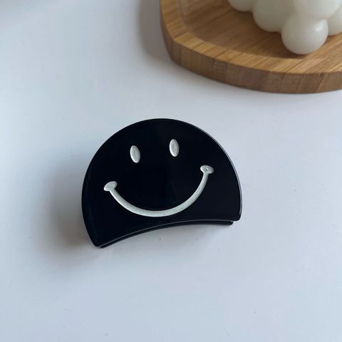 Sweet Smiley Face Acetic Acid Sheets Handmade Hair Claws 1 Piece