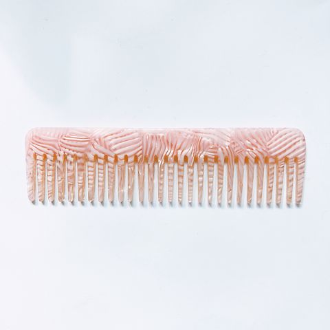 Fashion Simple Marble Texture Solid Color Acetate Large Comb Anti-static