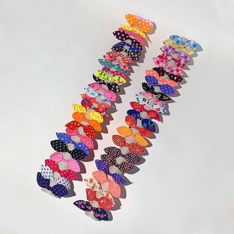 50-piece Set Children's Rubber Band Cute Bowknot Colorful Hair Rope Hair Accessories Wholesale