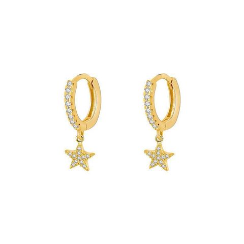 Fashion Star Copper Zircon Earrings