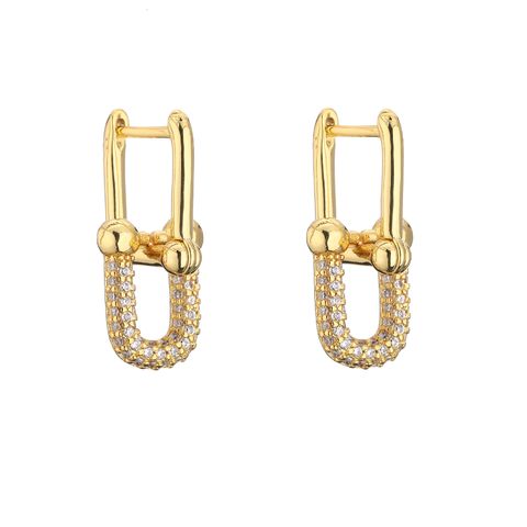 Fashion U Shape Copper Zircon Bracelets Earrings Necklace In Bulk