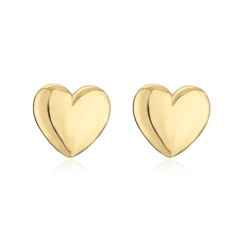 New Style Copper Inlaid Zircon 18k Gold Plated Heart Stud Earrings Necklace Opening Ring
