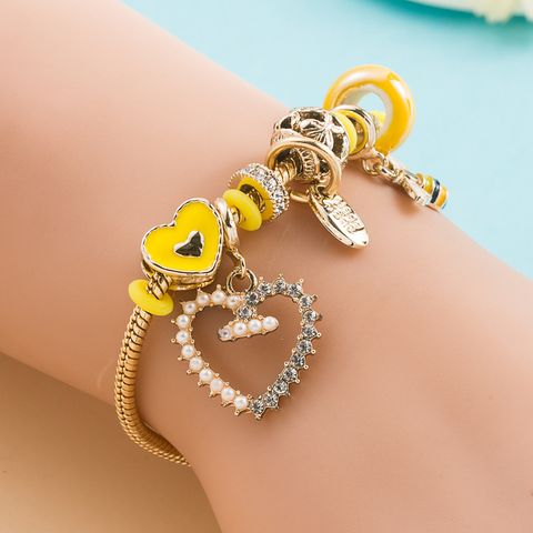 Fashion Cool Cute Heart-shaped Pendant Alloy Bracelet