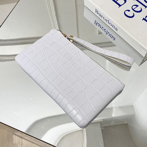 White Green Blue Pu Leather Geometric Square Evening Bags