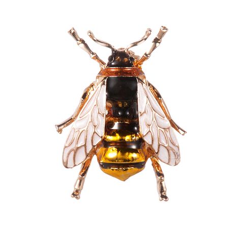 Fashion Creative Dripping Oil Bee Shape Alloy Brooch