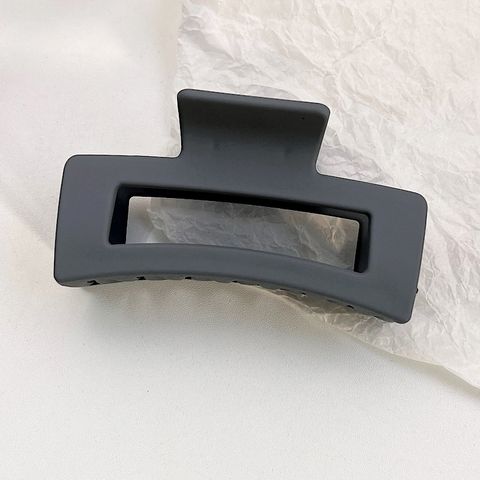 Simple Fashion Rectangular Hollow Solid Color Plastic Hair Claw