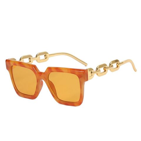 Metal Chain Square New Fashion Vintage Multicolor Sunglasses
