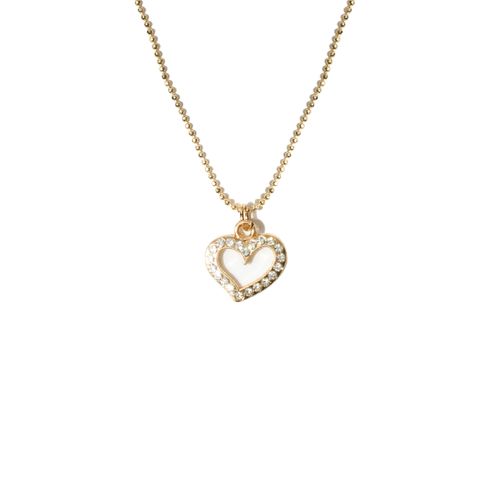 Fashion Creative Women's Diamond Heart Lock Pendant Alloy Necklace