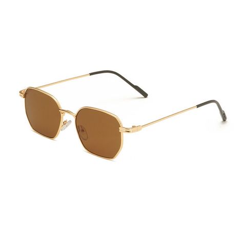 Fashion Uv Protection Retro Brown Large Rim Sunglasses