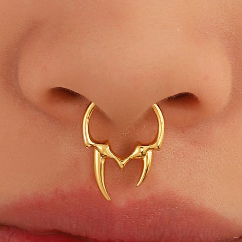 Fashion Gothic Irregular Horn Nasal Splint Non-perforated Nose Ring
