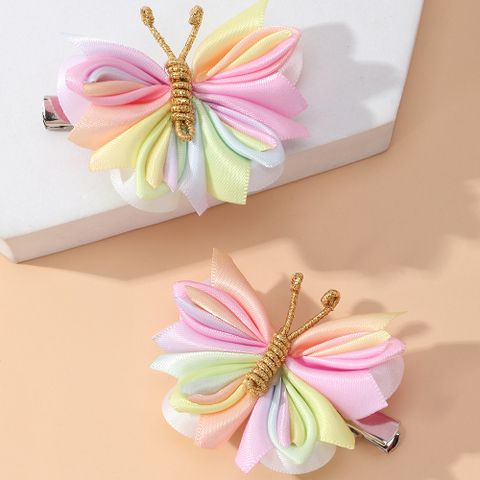 Fashion Nette Bunte Handgemachte Schmetterling Barrettes Kinder Haar Zubehör