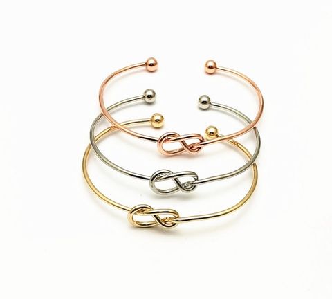 Simple Style Geometric Alloy Plating Knot Women's Bangle