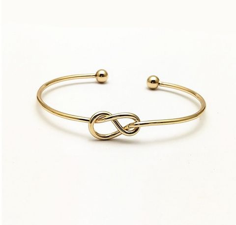 Simple Style Geometric Alloy Plating Knot Women's Bangle