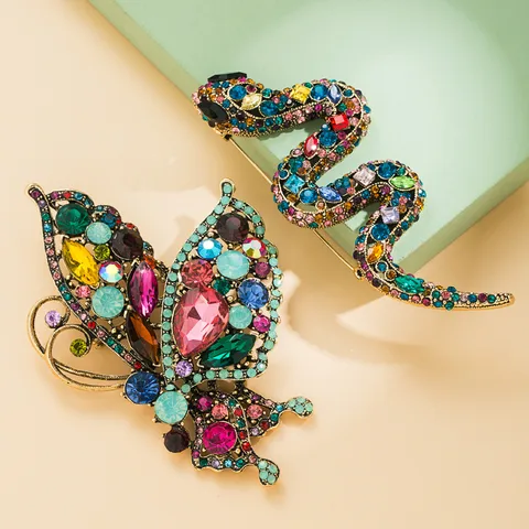 Fashion Animal Alloy Diamond Artificial Gemstones Women's Brooches