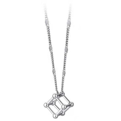 Fashion Alloy Geometric Pattern Necklace Daily Silver Plating Unset