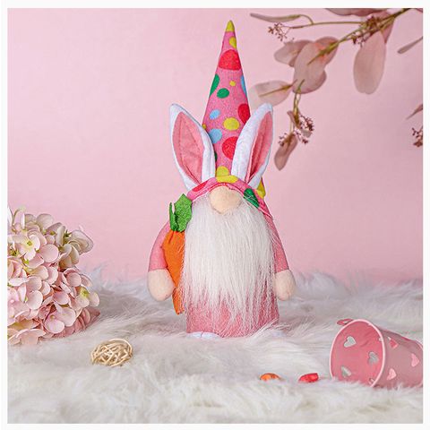 Easter Bunny Color Long Hat Dwarf Doll Decoration Wholesale Nihaojewelry