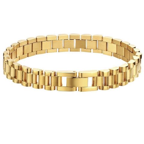 Fashion Geometric Stainless Steel No Inlaid Gold Plated Bracelets Jewelry