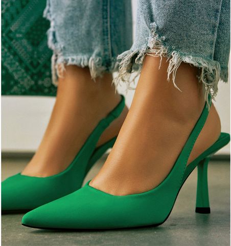 Women's Fashion Solid Color Pumps Point Toe Ultra High Heel High Heels