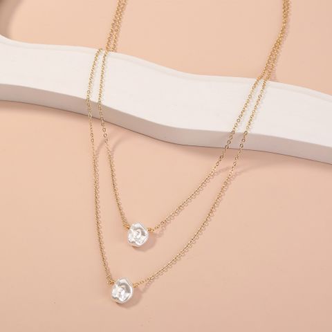 Simple Style Pearl Imitation Pearl Plating Artificial Pearl Necklace