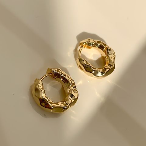 Korean Style Circle Alloy No Inlaid Earrings