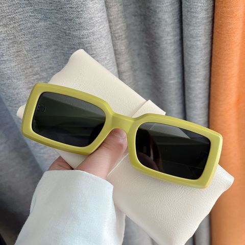 Unisex Casual Fashion Solid Color Ac Square Sunglasses