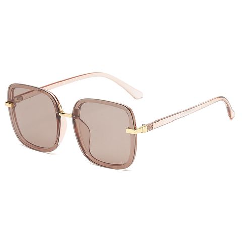 Unisex Retro Fashion Solid Color Resin Square Sunglasses