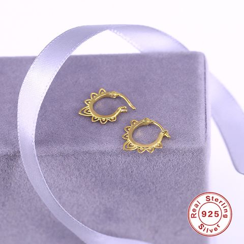 Fashion Geometric Gold Plated Sterling Silver No Inlaid Earrings