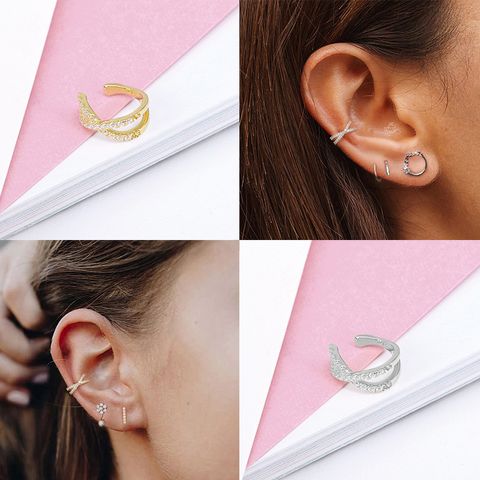 Women's Fashion Geometric Sterling Silver Artificial Gemstones Earrings Gold Plated 925 Silver Earrings