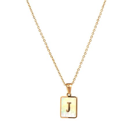 Unisex Fashion Letter Stainless Steel Other Necklace Letters Plating Metal Artificial Pearls Stainless Steel Necklaces