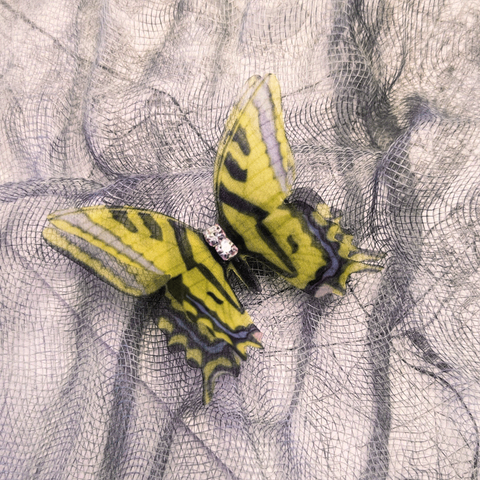 Cute Butterfly Chiffon Printing Hair Clip