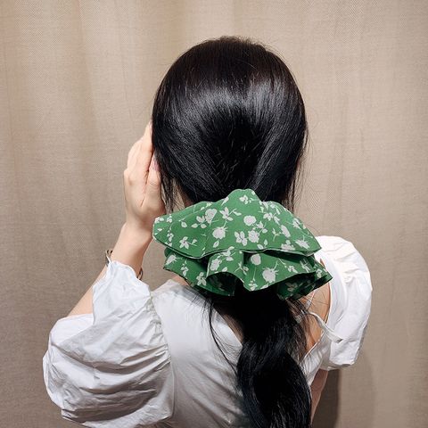 Retro Flower Satin Hair Tie