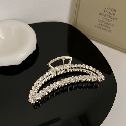 Fashion Geometric Alloy Plating Hollow Out Artificial Rhinestones Artificial Pearls Hair Claws