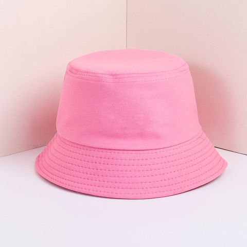 Unisex Basic Solid Color Wide Eaves Bucket Hat
