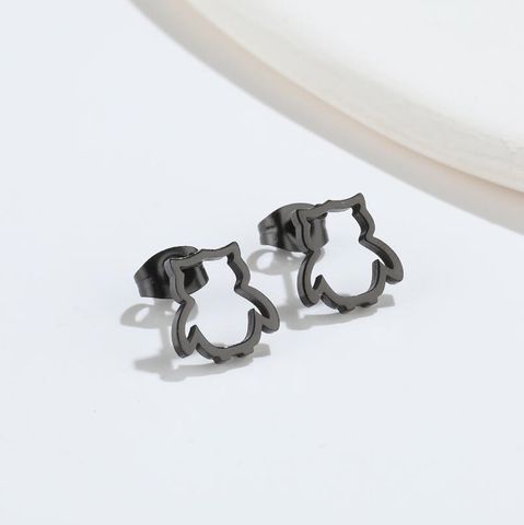 1 Pair Simple Style Animal Titanium Steel Ear Studs