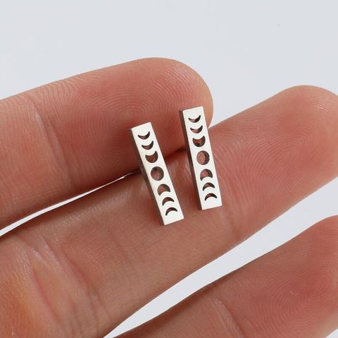 Fashion Geometric Plating 201 Stainless Steel No Inlaid 18K Gold Plated Ear Studs