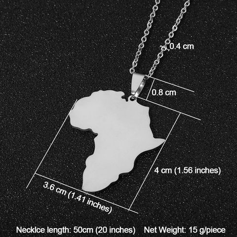 Titanium Steel 18K Gold Plated Simple Style Plating Map None Necklace