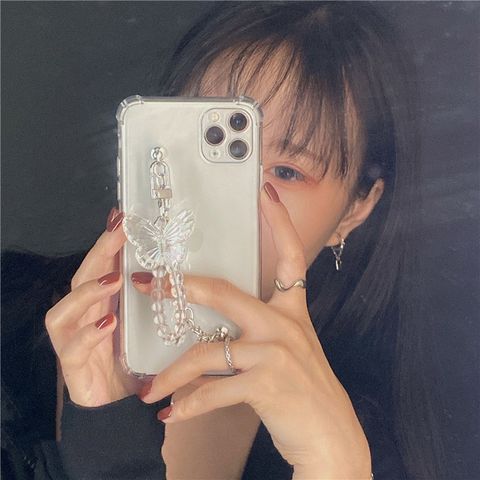 Fashion Butterfly Transparent Resin   Phone Cases