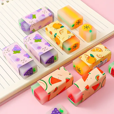 Cute Cartoon Fruit Pattern Eraser For Children