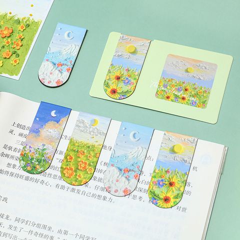 Student Notes Category Flower Art Oil Painting Magnetic Bookmark