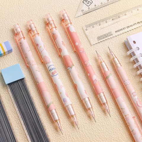 Student High-value Creative Peach Plastic Automatic Pencil